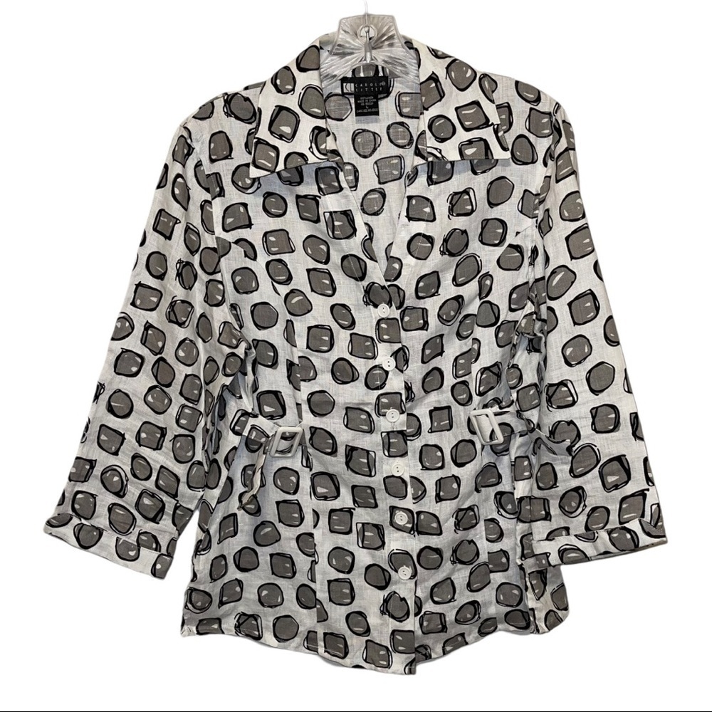 Carole Woman 100% Linen Jacket Size L